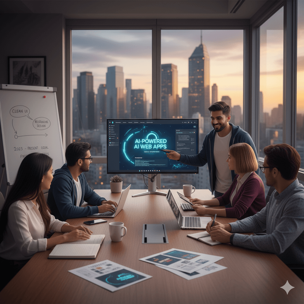 Front-end developer working on a web application